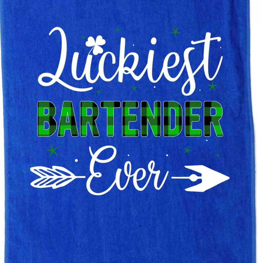 Luckiest Bartender Ever Patricks Day Best Gift For Bartender Great Gift Platinum Collection Golf Towel