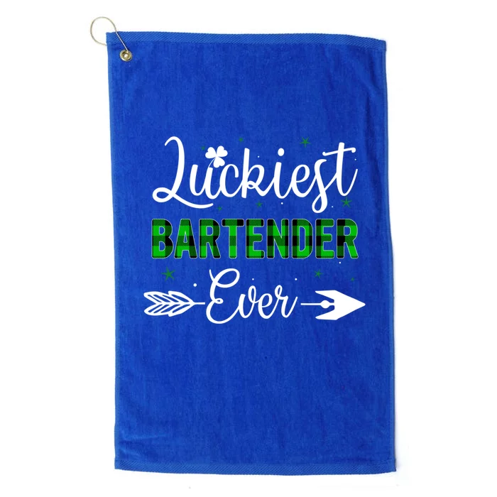 Luckiest Bartender Ever Patricks Day Best Gift For Bartender Great Gift Platinum Collection Golf Towel