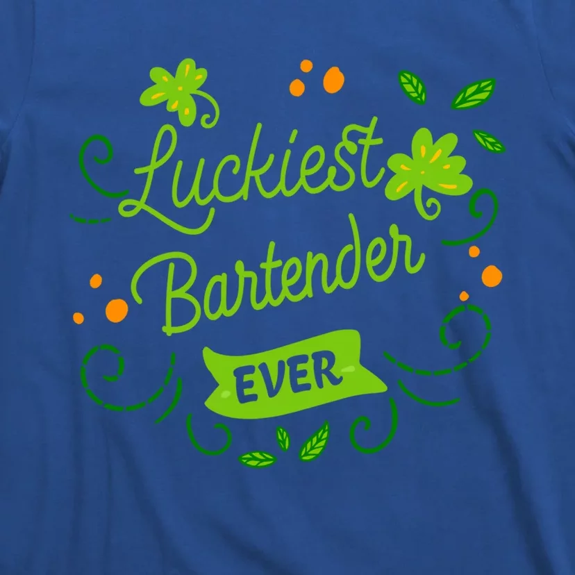 Luckiest Bartender Ever Matching St Patrick's Day Irish Gift T-Shirt