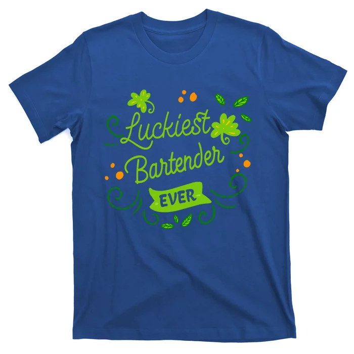 Luckiest Bartender Ever Matching St Patrick's Day Irish Gift T-Shirt