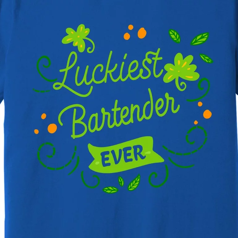 Luckiest Bartender Ever Matching St Patrick's Day Irish Gift Premium T-Shirt