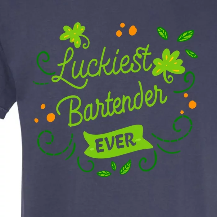 Luckiest Bartender Ever Matching St Patrick's Day Irish Gift Garment-Dyed Heavyweight T-Shirt