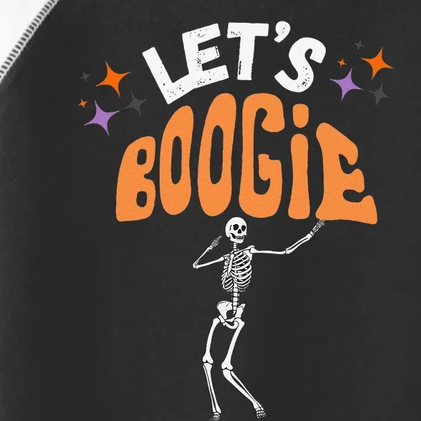 LetS Boogie Funny Skeleton Dance Retro Halloween Toddler Fine Jersey T-Shirt