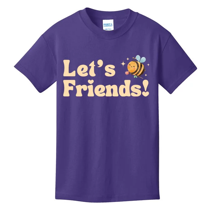 Lets Bee Friends Funny Bees Lover Kids T-Shirt