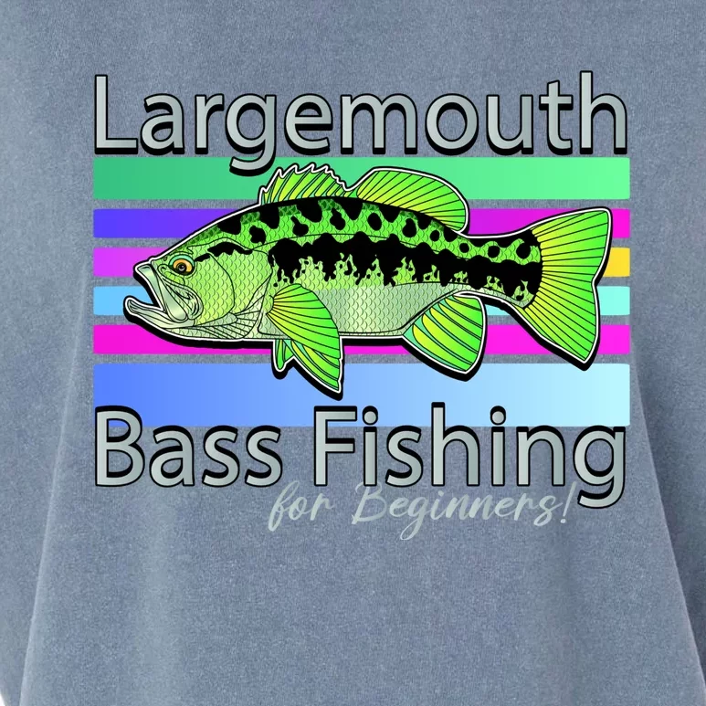 Largemouth Bass Fishing For Beginners Garment-Dyed Women's Muscle Tee