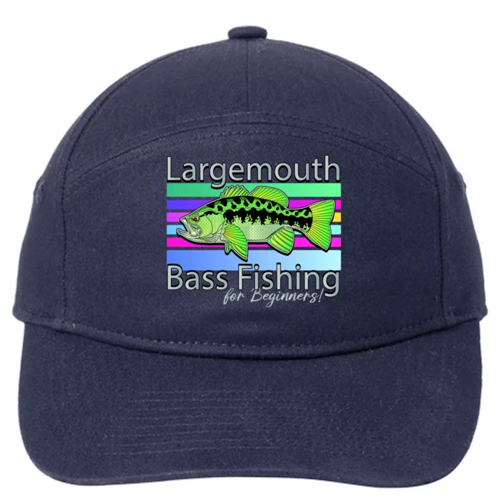 Largemouth Bass Fishing For Beginners 7-Panel Snapback Hat