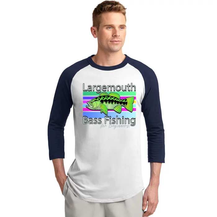 Largemouth Bass Fishing For Beginners Baseball Sleeve Shirt