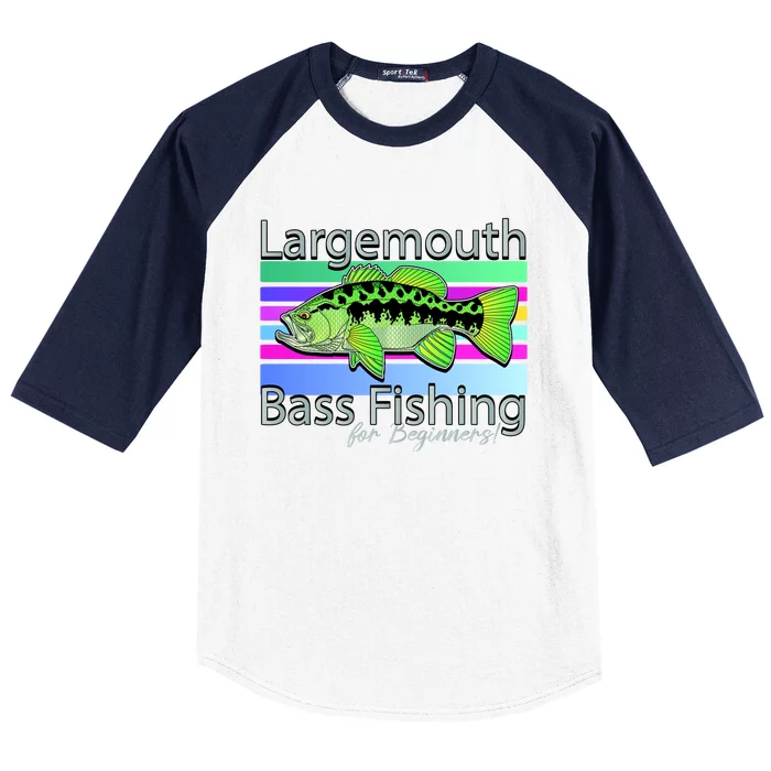 Largemouth Bass Fishing For Beginners Baseball Sleeve Shirt