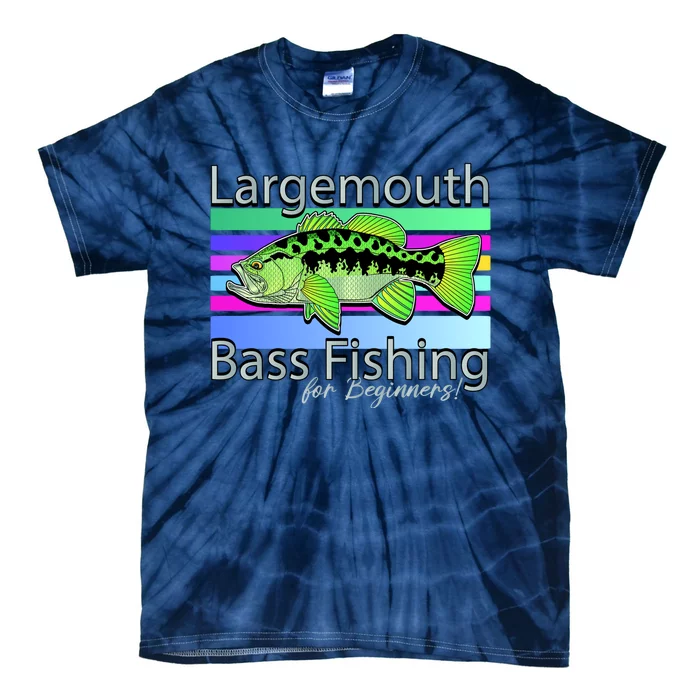 Largemouth Bass Fishing For Beginners Tie-Dye T-Shirt