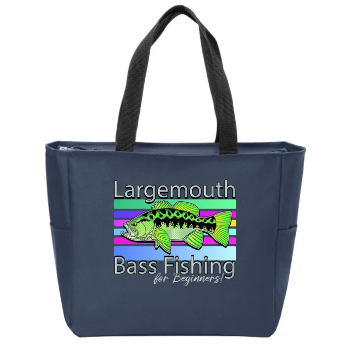 Largemouth Bass Fishing For Beginners Zip Tote Bag