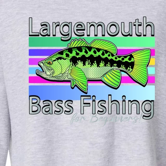 Largemouth Bass Fishing For Beginners Cropped Pullover Crew