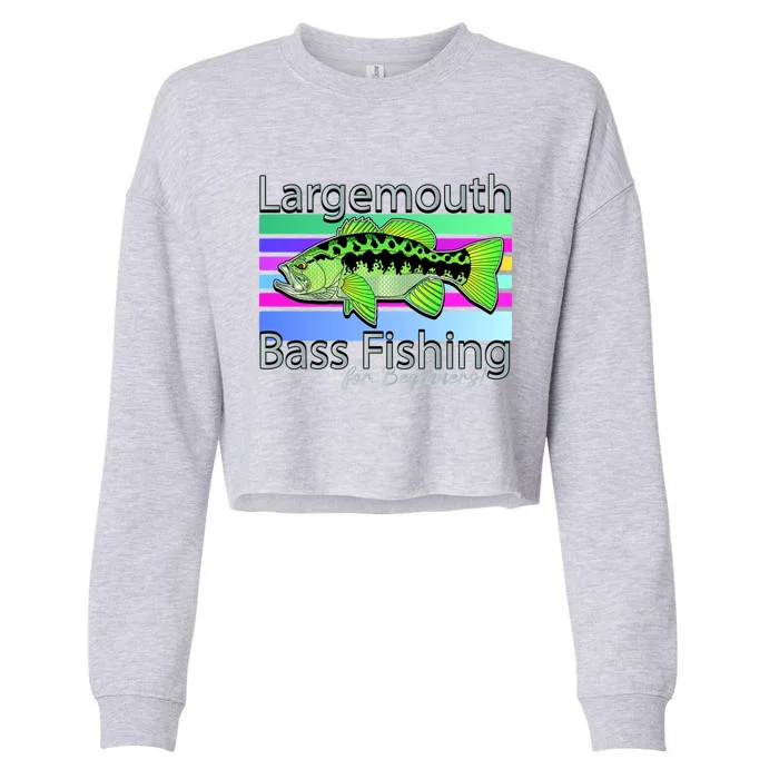 Largemouth Bass Fishing For Beginners Cropped Pullover Crew