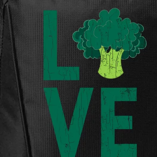 Love Broccoli Funny Vegan Vegetables Vegetarian Graphic City Backpack