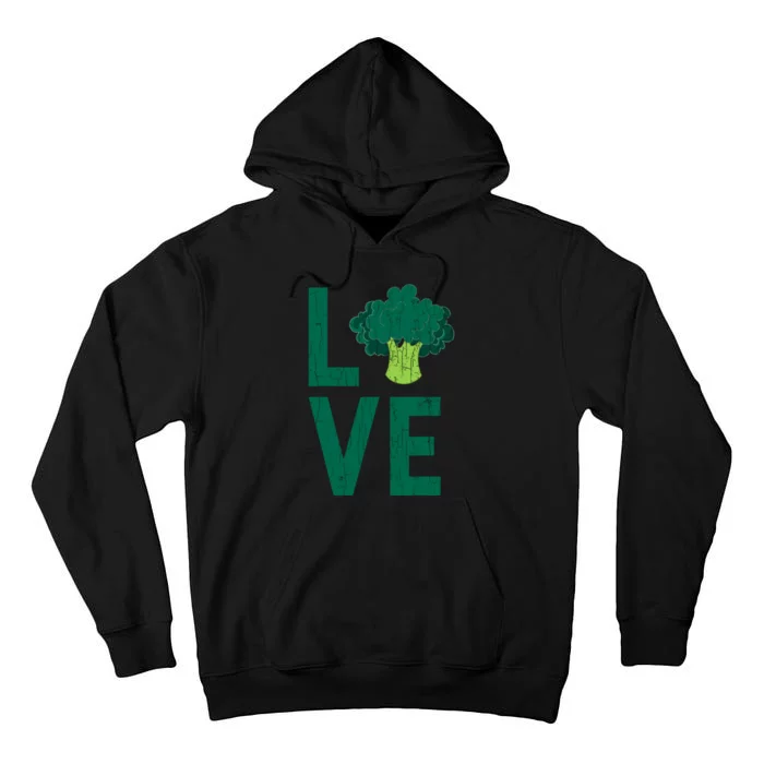 Love Broccoli Funny Vegan Vegetables Vegetarian Graphic Tall Hoodie