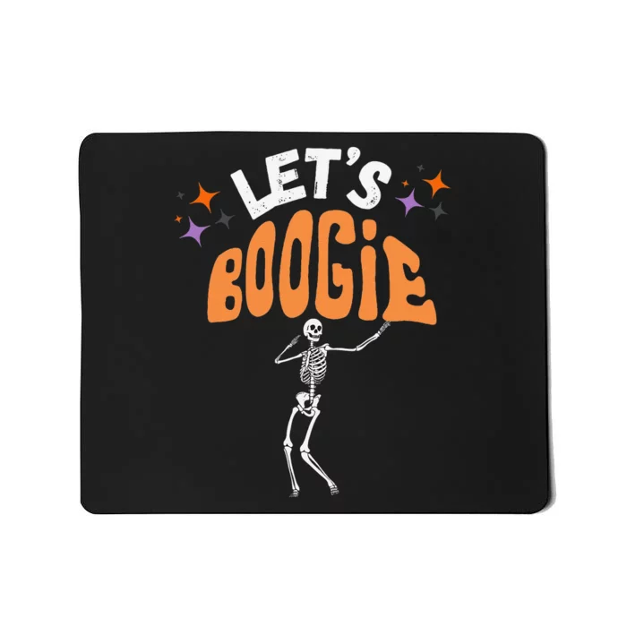 LetS Boogie Funny Skeleton Dance Retro Halloween Premium Mousepad