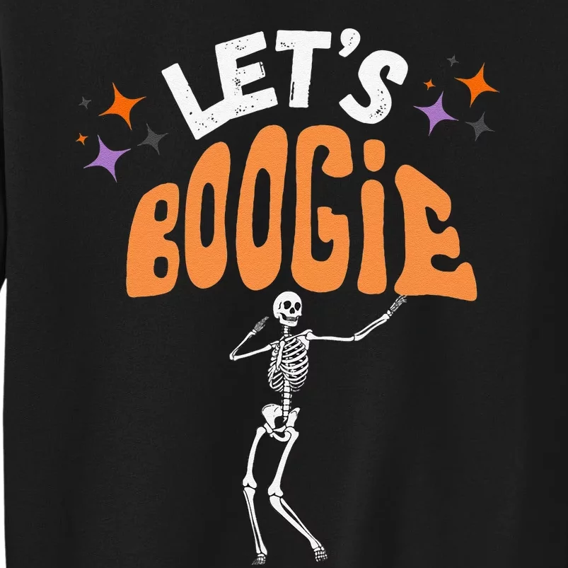 LetS Boogie Funny Skeleton Dance Retro Halloween Premium Tall Sweatshirt