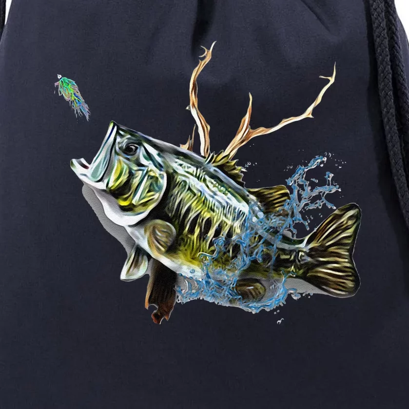 Largemouth Bass Fishing Largemouth Bass Drawstring Bag