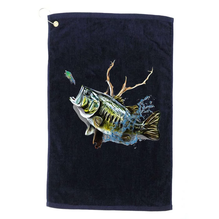 Largemouth Bass Fishing Largemouth Bass Platinum Collection Golf Towel