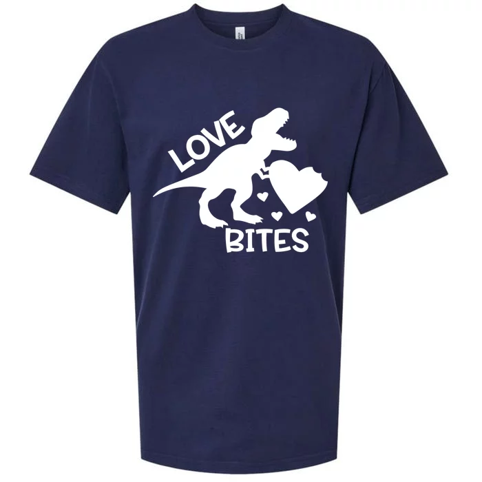 Love Bites Funny T Rex Valentines Dinosaur Cool Gift Sueded Cloud Jersey T-Shirt