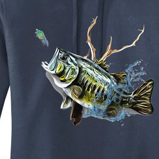 Largemouth Bass Fishing  & Largemouth Bass Women's Pullover Hoodie