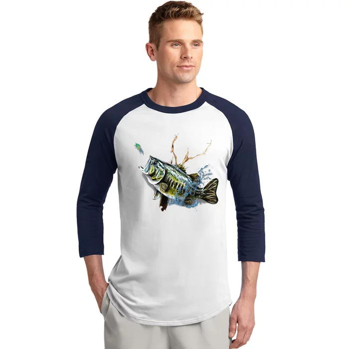 Largemouth Bass Fishing  & Largemouth Bass Baseball Sleeve Shirt