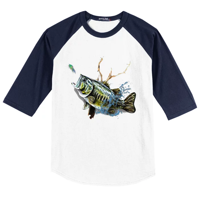 Largemouth Bass Fishing  & Largemouth Bass Baseball Sleeve Shirt