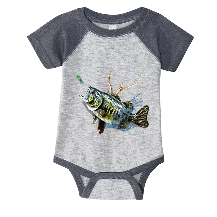 Largemouth Bass Fishing  & Largemouth Bass Infant Baby Jersey Bodysuit