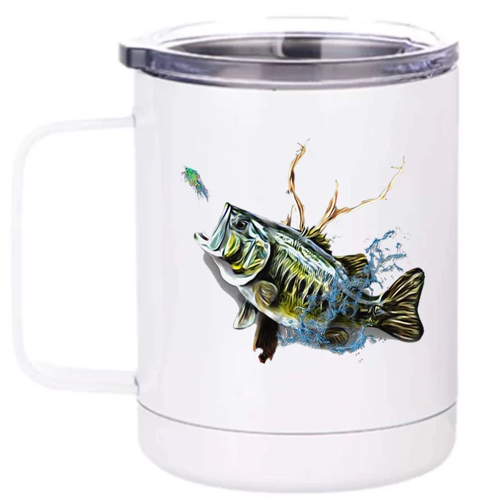 Largemouth Bass Fishing  & Largemouth Bass Front & Back 12oz Stainless Steel Tumbler Cup