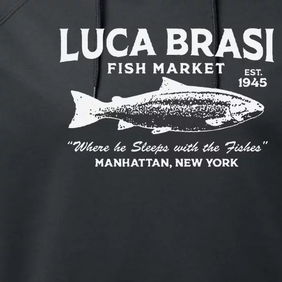 Luca Brasi Fish Market The Godfather Fishing Performance Fleece Hoodie