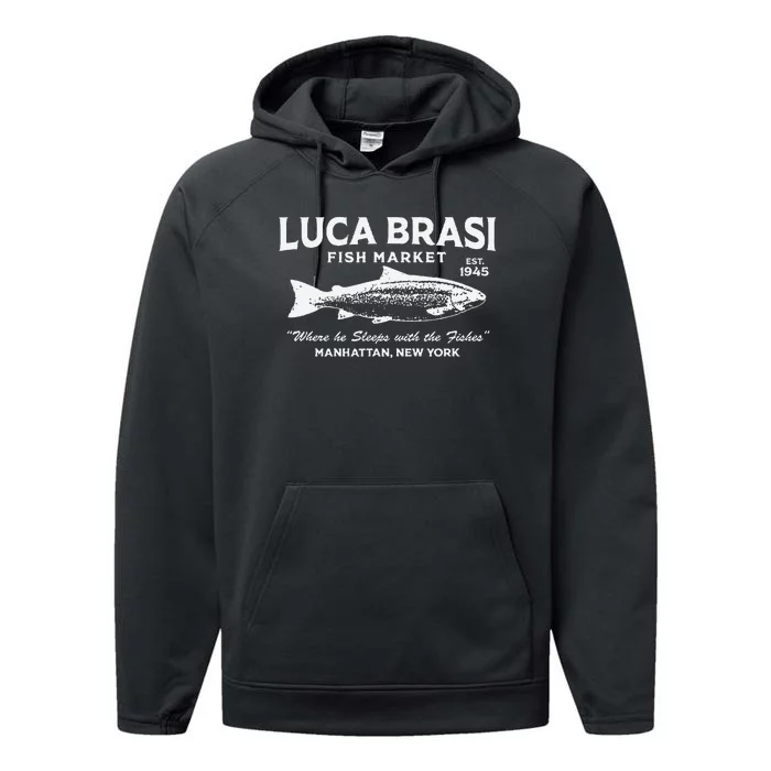 Luca Brasi Fish Market The Godfather Fishing Performance Fleece Hoodie