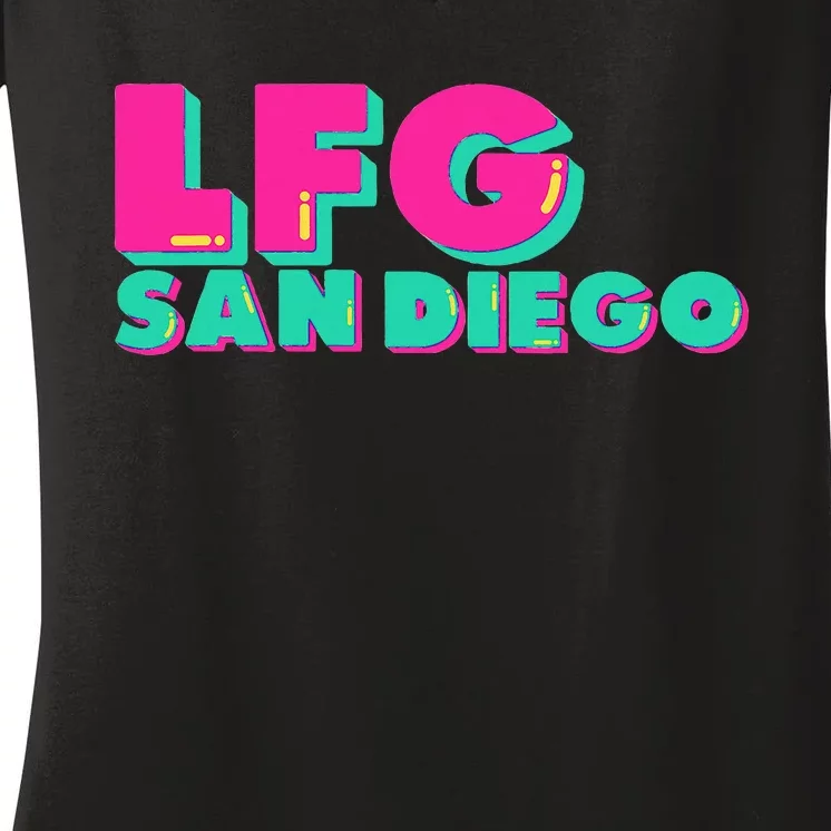 Lfgsd Baseball Fan San Diego Sports Lfg Sd Women's V-Neck T-Shirt