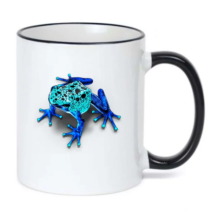 Little Blue Frog With Spots Black Color Changing Mug