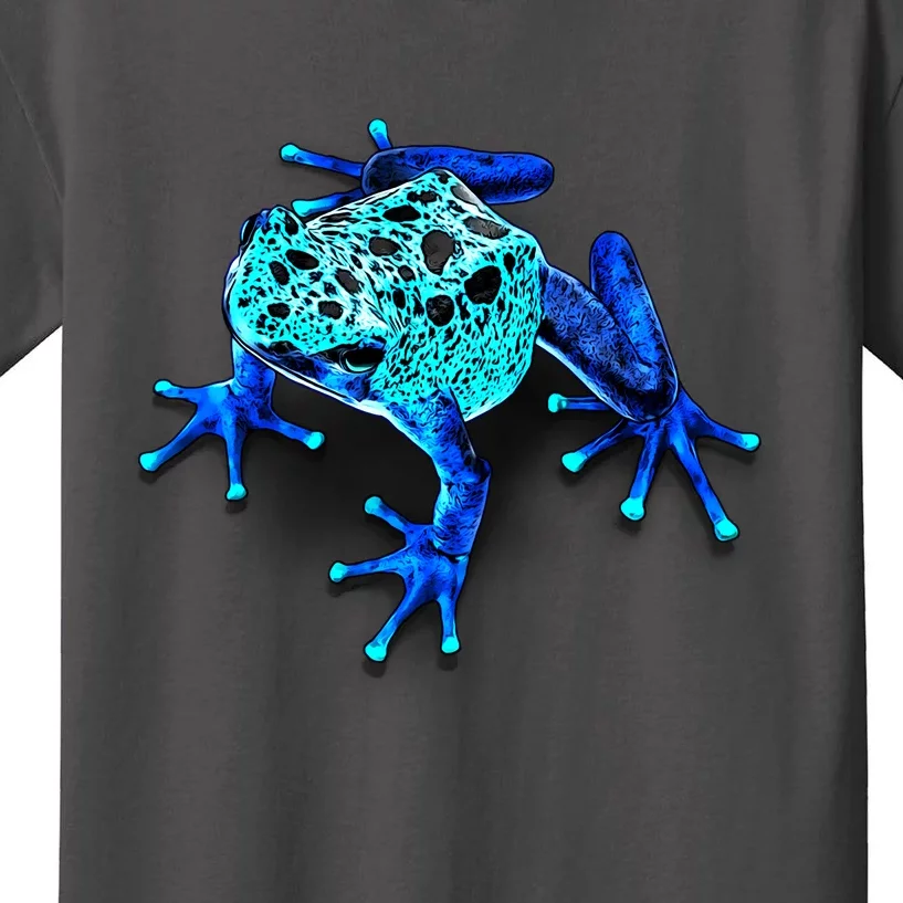 Little Blue Frog With Spots Kids T-Shirt