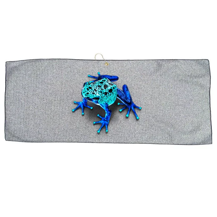 Little Blue Frog With Spots Large Microfiber Waffle Golf Towel