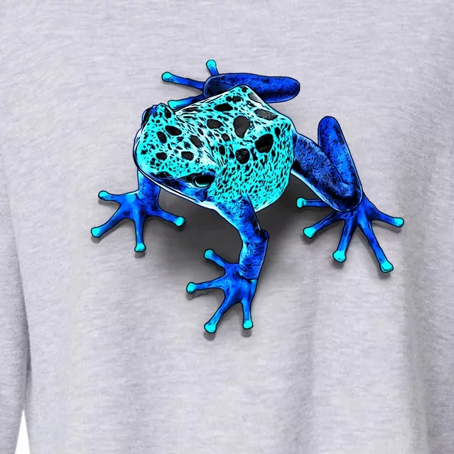 Little Blue Frog With Spots Cropped Pullover Crew