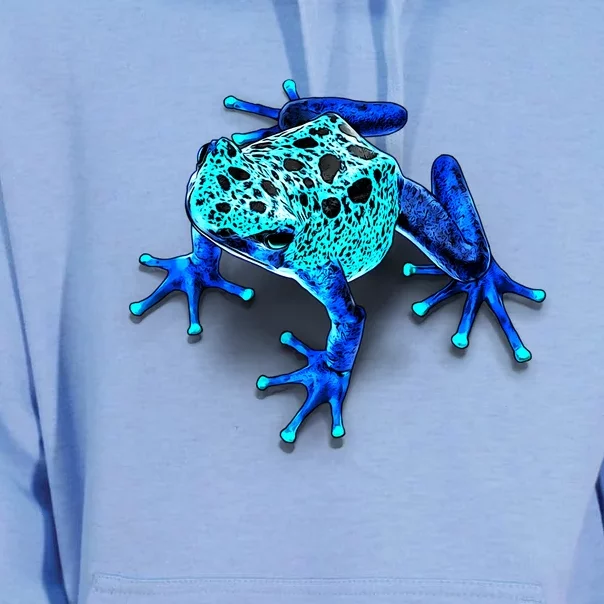 Little Blue Frog With Spots Unisex Surf Hoodie