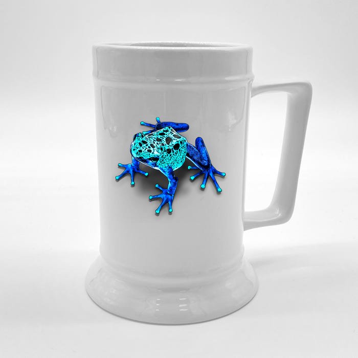 Little Blue Frog With Spots Front & Back Beer Stein