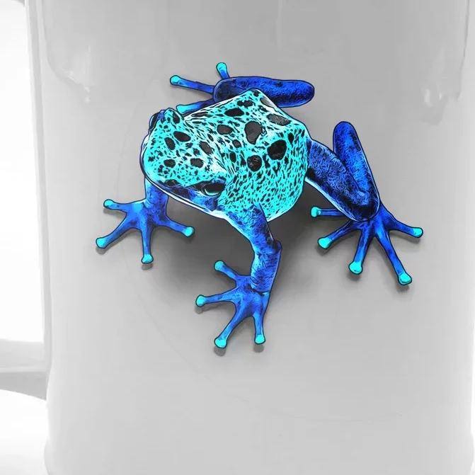 Little Blue Frog With Spots Front & Back Beer Stein