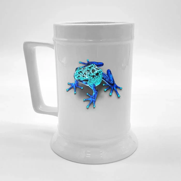 Little Blue Frog With Spots Front & Back Beer Stein