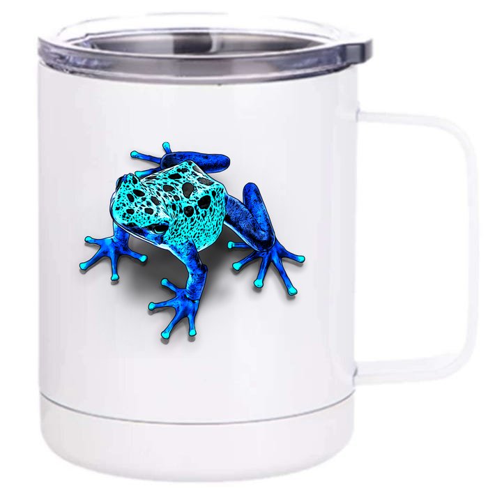 Little Blue Frog With Spots Front & Back 12oz Stainless Steel Tumbler Cup