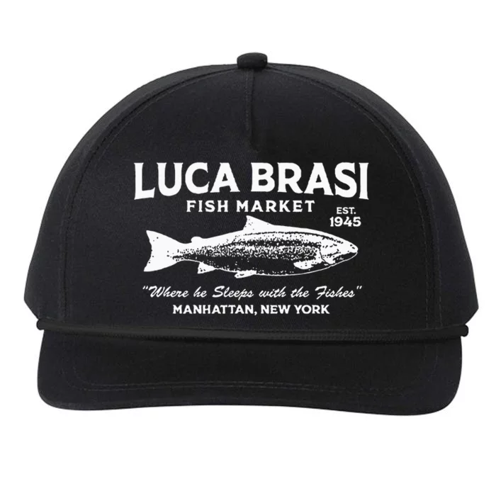 Luca Brasi Fish Market The Godfather Est 1945 Fishing Snapback Five-Panel Rope Hat