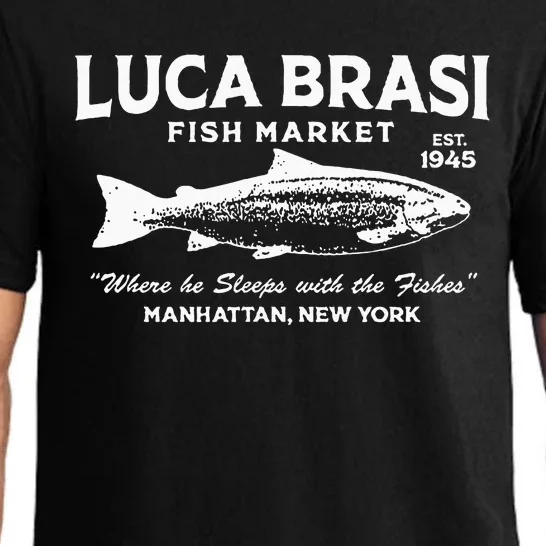 Luca Brasi Fish Market The Godfather Est 1945 Fishing Pajama Set