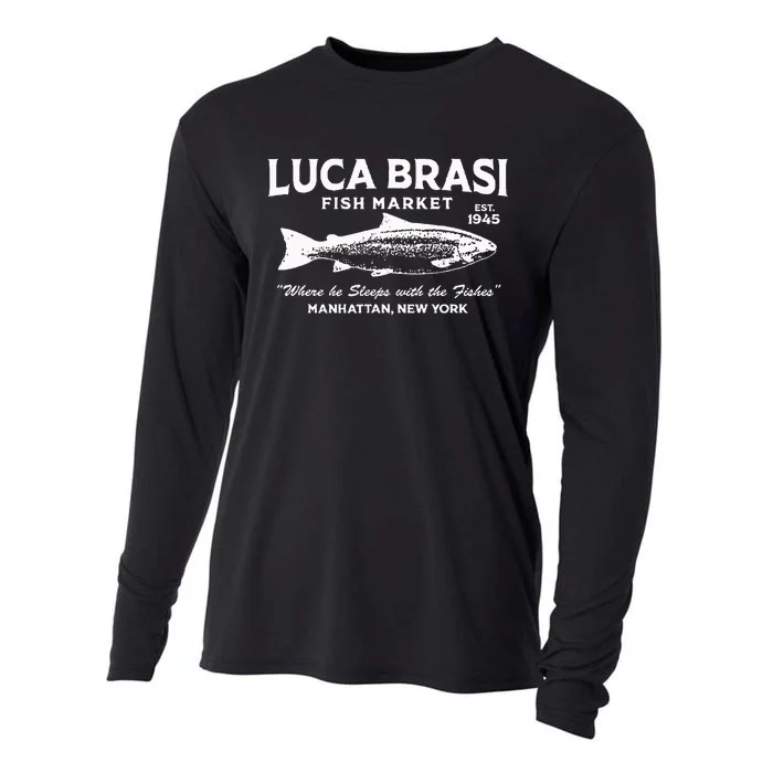 Luca Brasi Fish Market The Godfather Est 1945 Fishing Cooling Performance Long Sleeve Crew