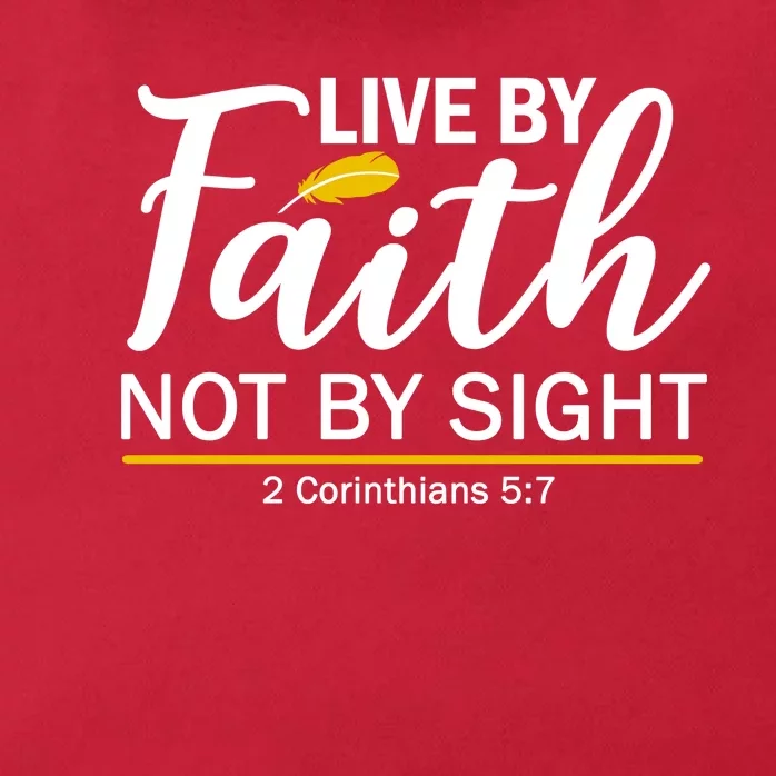 Live By Faith Not By Sight Bible Quote Zip Tote Bag