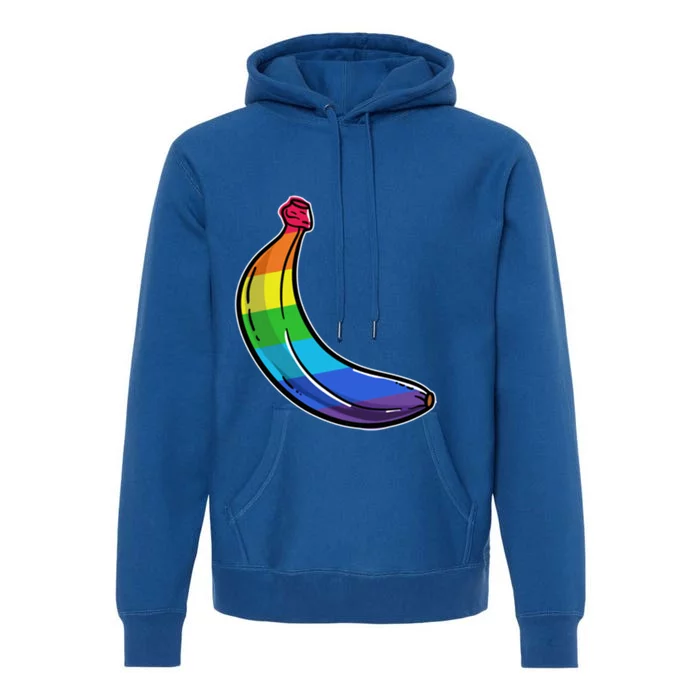 Lgbtq Banana Funny Pride Graphic Cute Rainbow Style Gift Premium Hoodie