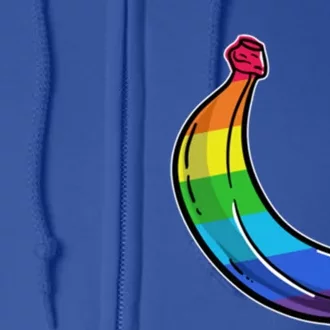 Lgbtq Banana Funny Pride Graphic Cute Rainbow Style Gift Full Zip Hoodie