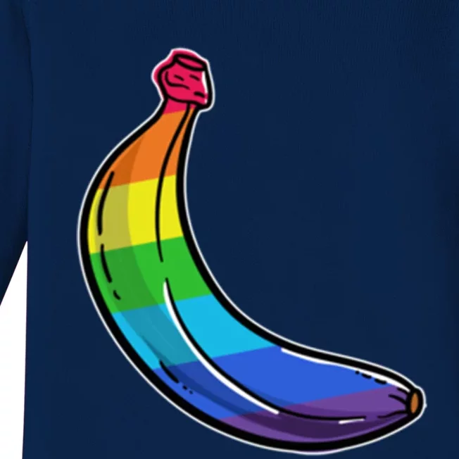 Lgbtq Banana Funny Pride Graphic Cute Rainbow Style Gift Baby Long Sleeve Bodysuit