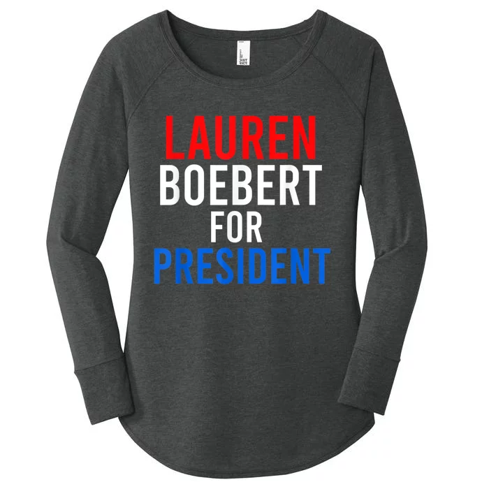 Lauren Boebert For President 2024 Women's Perfect Tri Tunic Long Sleeve Shirt