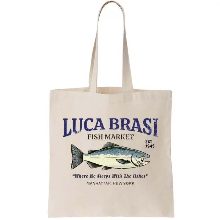 Luca Brasi Fish Market The Godfather Est 1945 Fishing Tote Bag