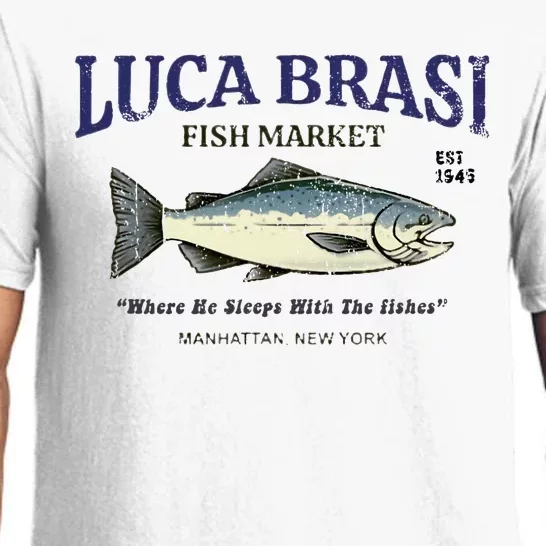 Luca Brasi Fish Market The Godfather Est 1945 Fishing Pajama Set